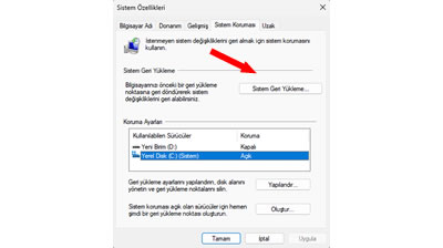 Windows 10 Sistem Geri Yükleme Nasıl Yapılır